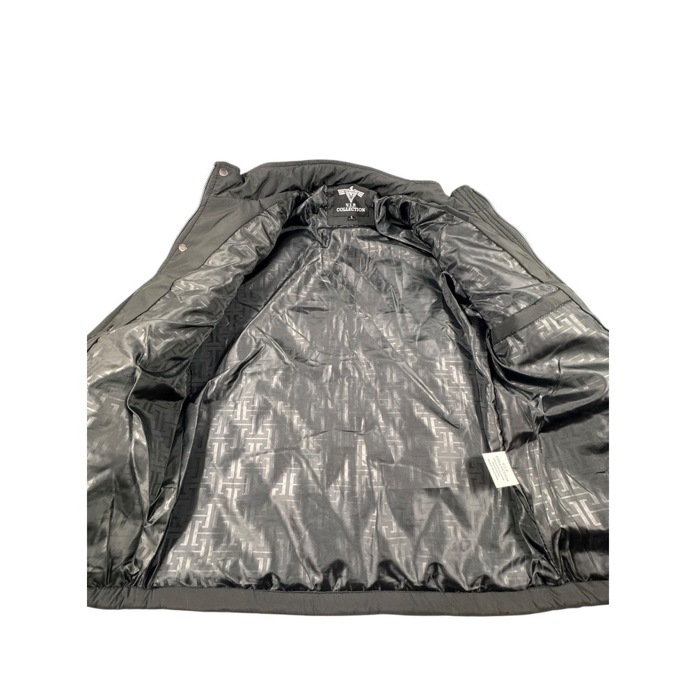 V.I.P. Collection Mens Black Quilted bomber Jacket Size S NWT - Picture 6 of 7